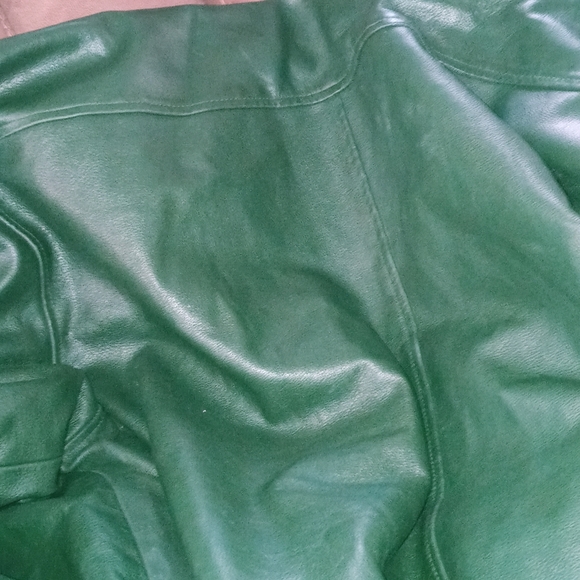 Rare green leather coat - Picture 3 of 4